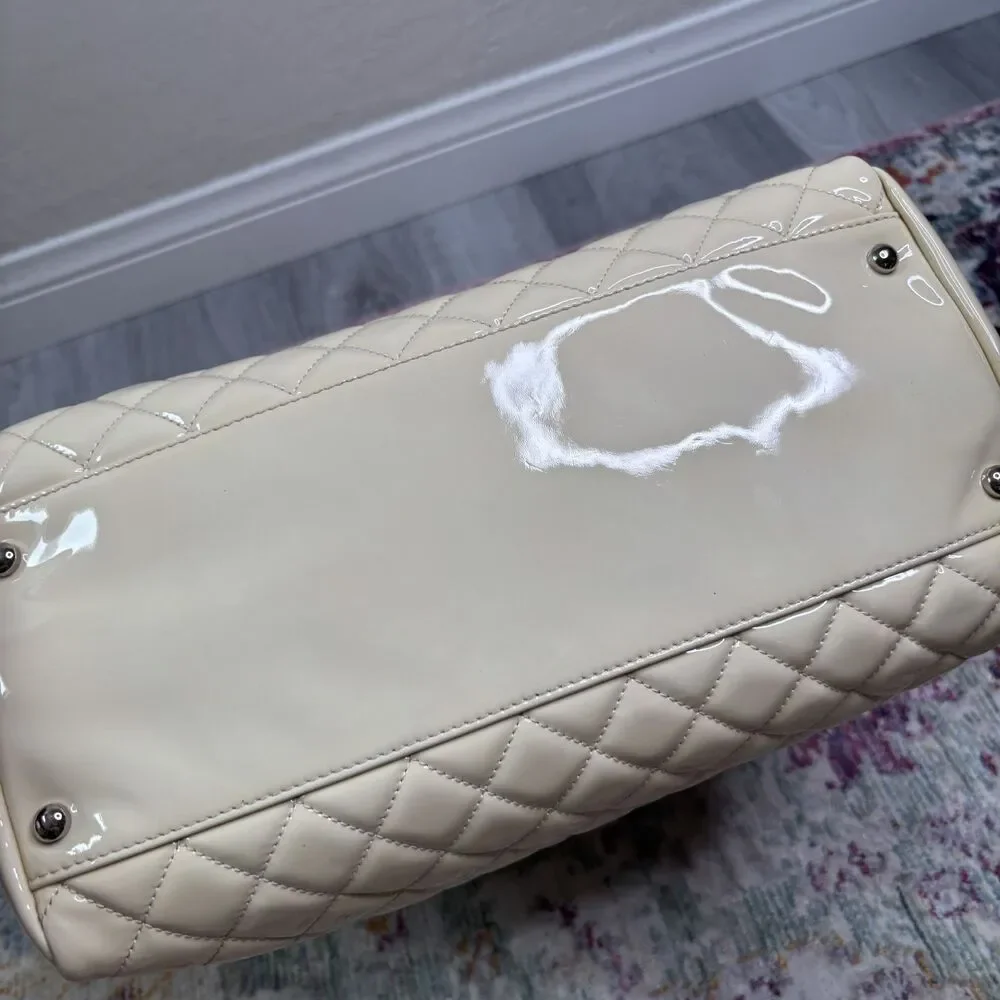 CHANEL quilted patent